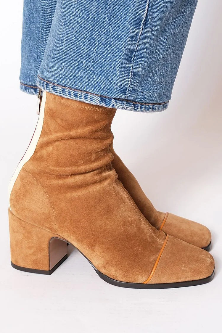 Vivienne™ | Bottines Modernes Contrastées