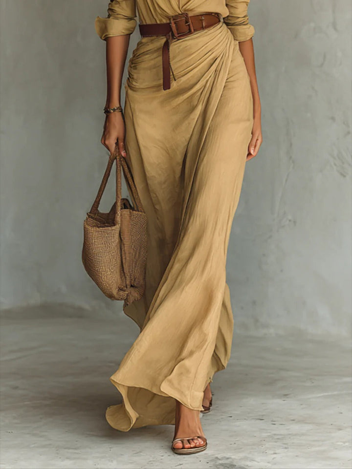 Camille™ | Robe Longue avec Ceinture