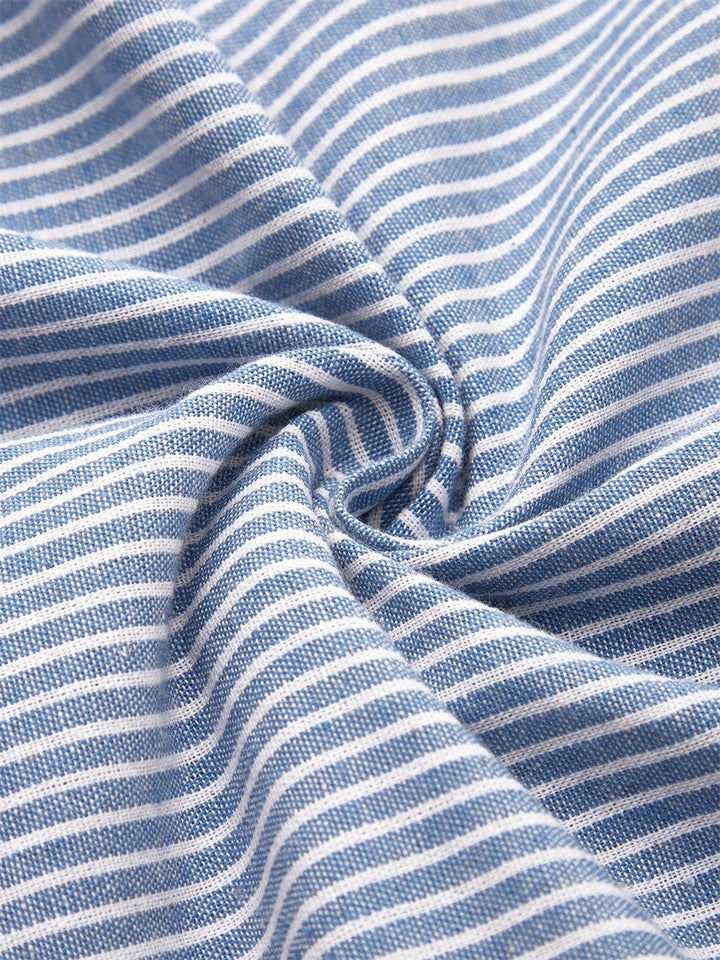 Cassiopée | Robe midi élégante à rayures